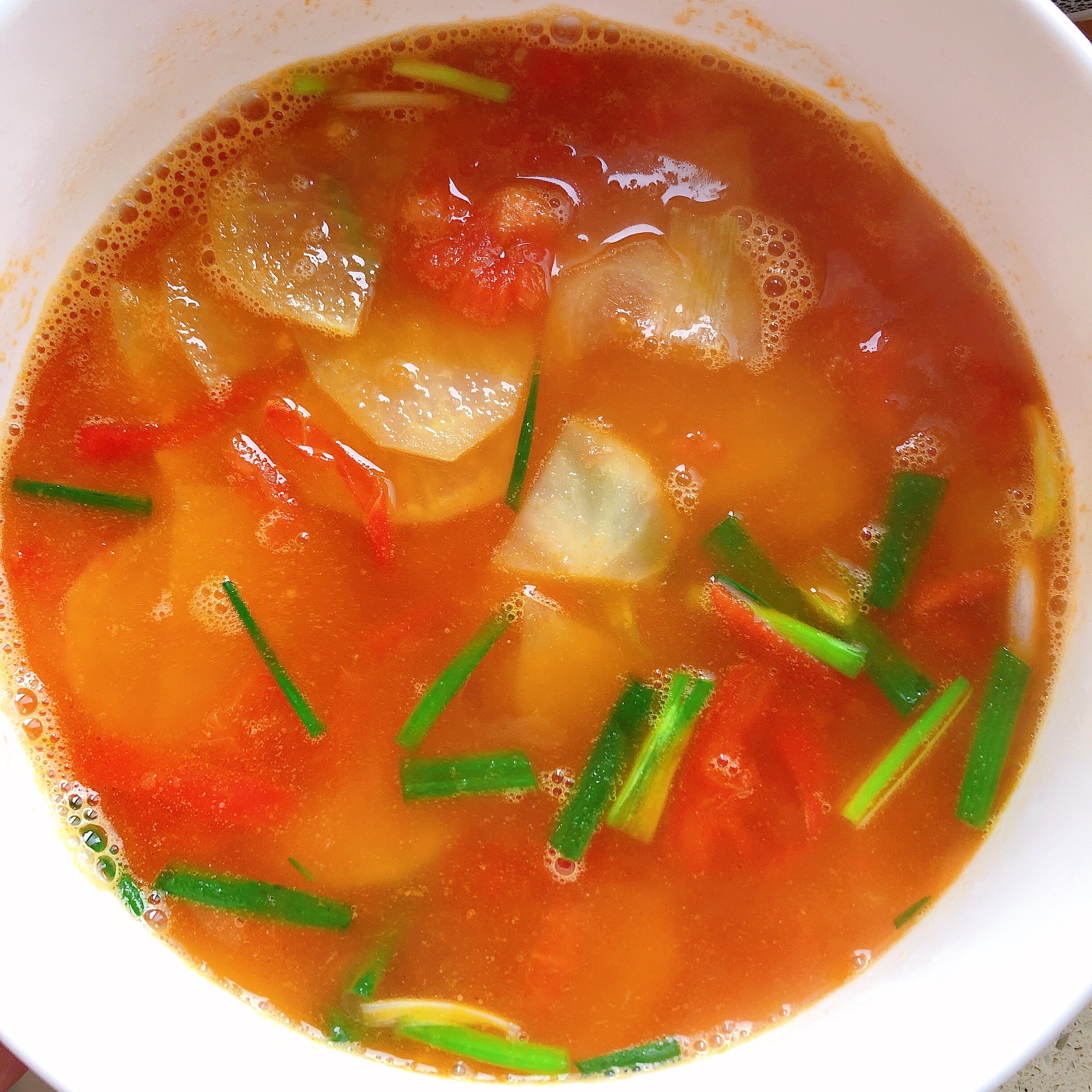 西红柿土豆汤（可口零失败）