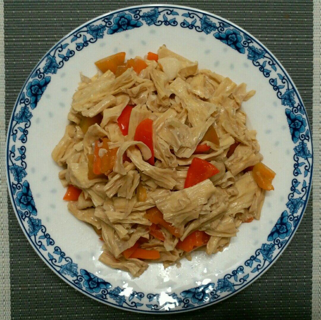 青椒炒腐竹