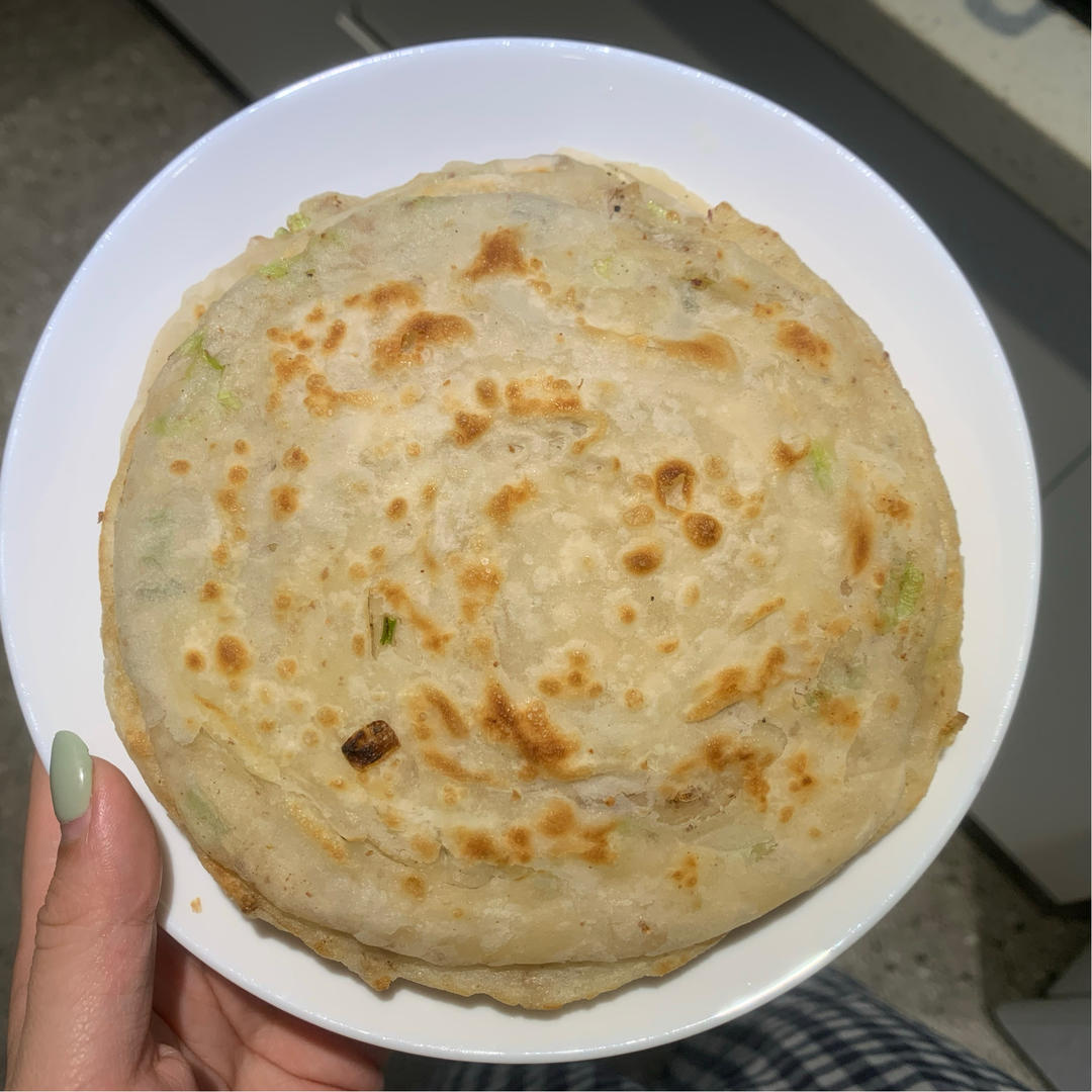 香酥葱油饼，剩面的完美归宿～！