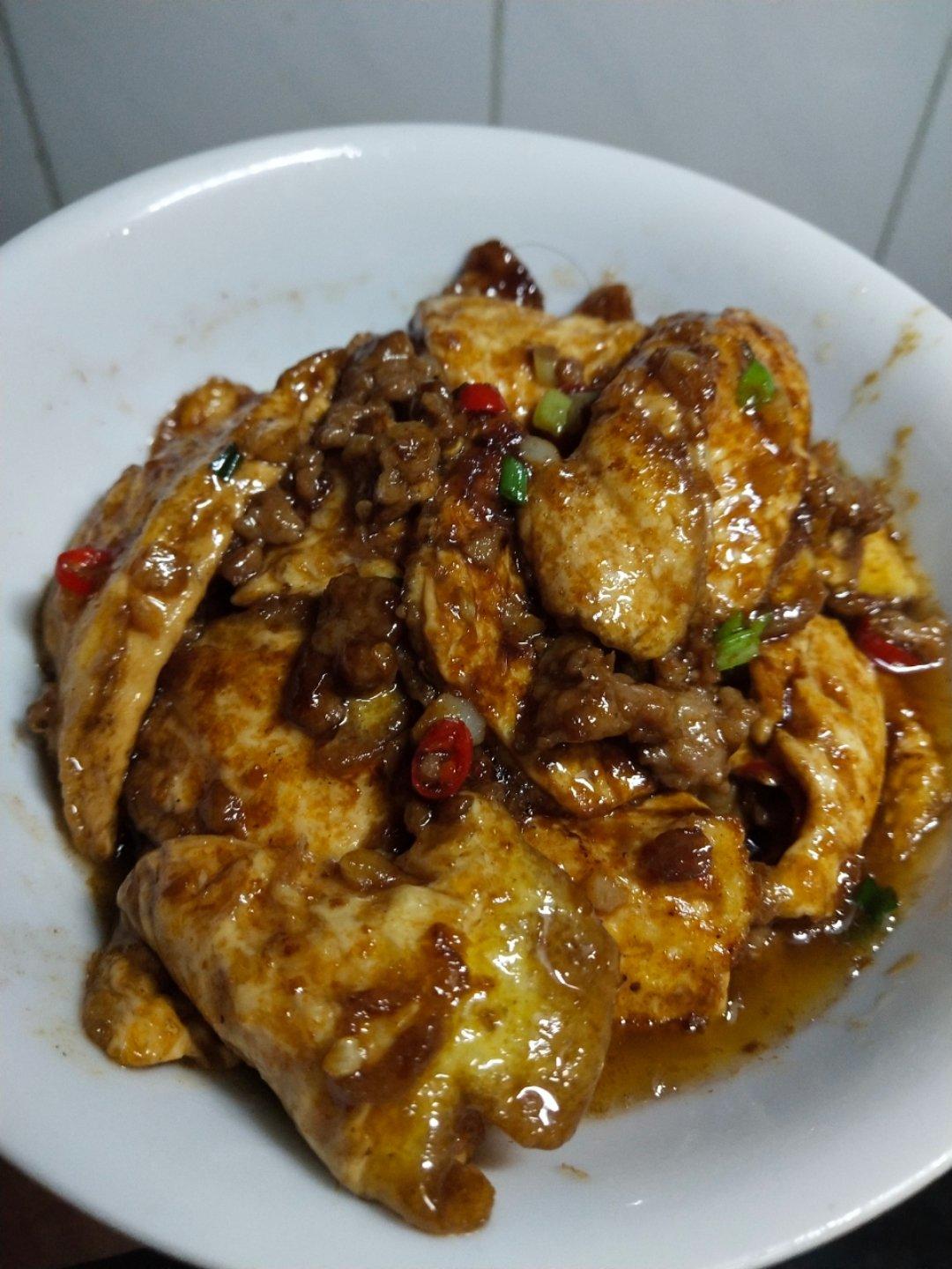 焖煎豆腐
