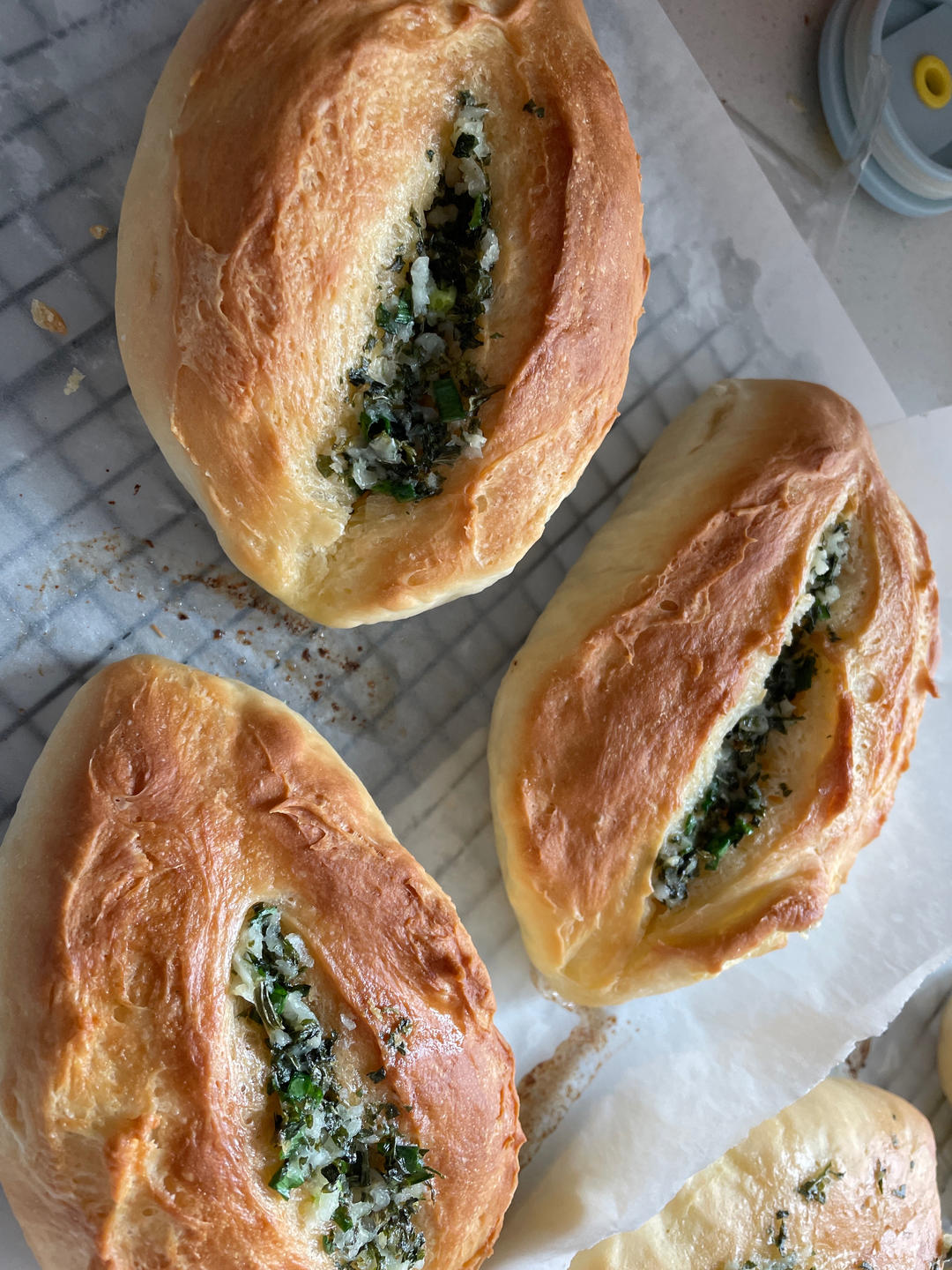 黄金芝士蒜香法式软面包｜芝香浓郁