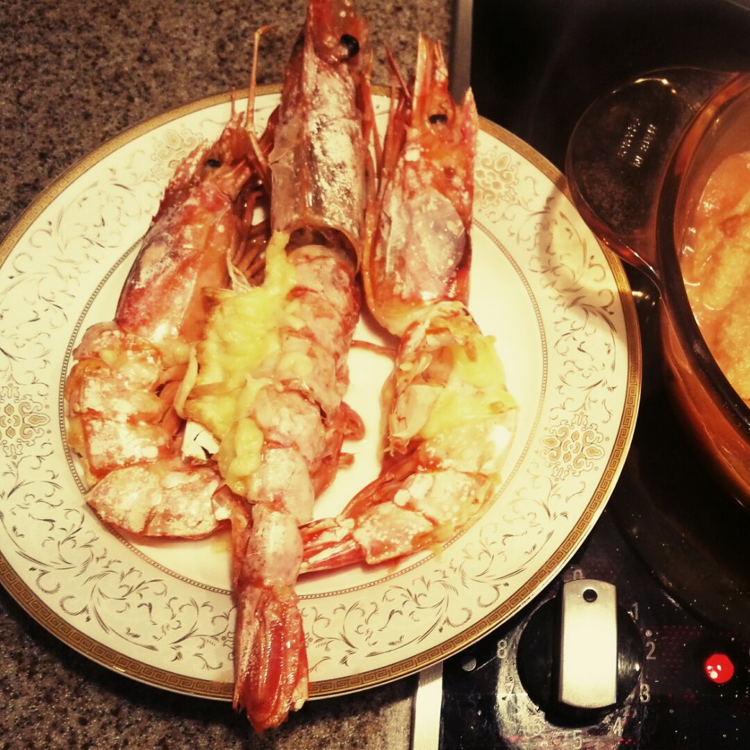 芝士烤虾（无蒜蓉版）