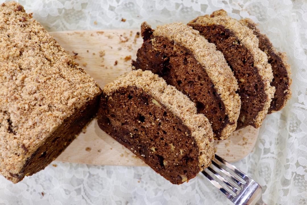 摩卡花生酥全麦快手面包丨健康·烘焙