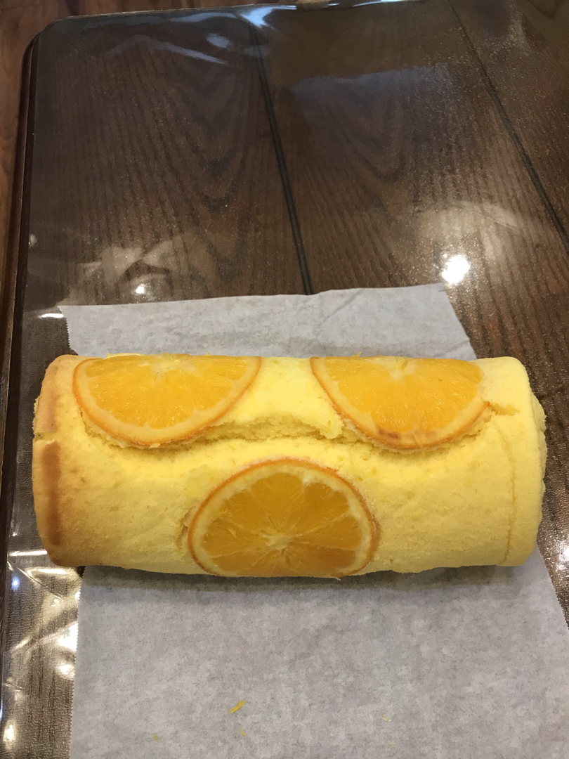 香橙蛋糕卷（好看好香好吃)