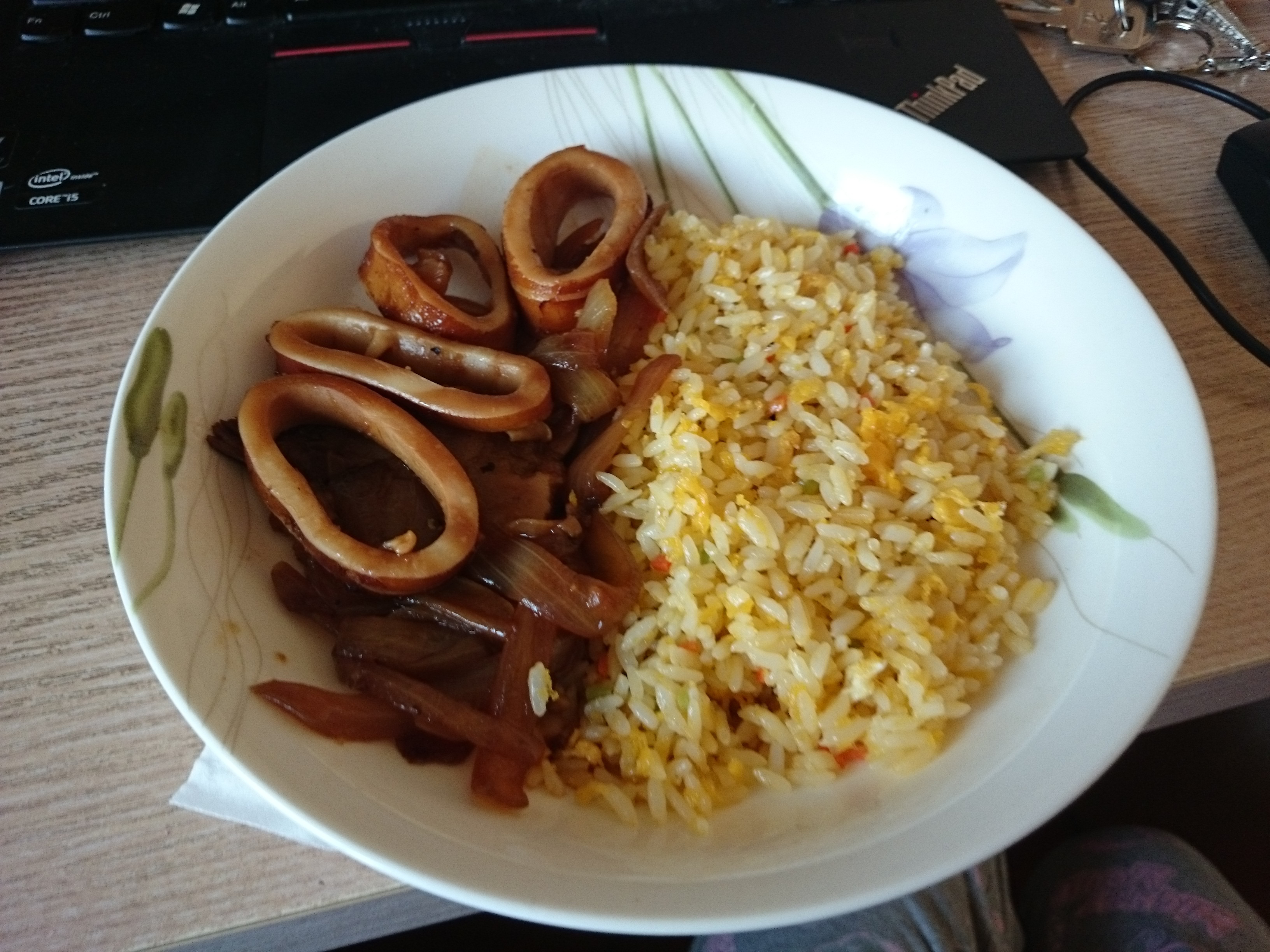 香辣鱿鱼炒饭