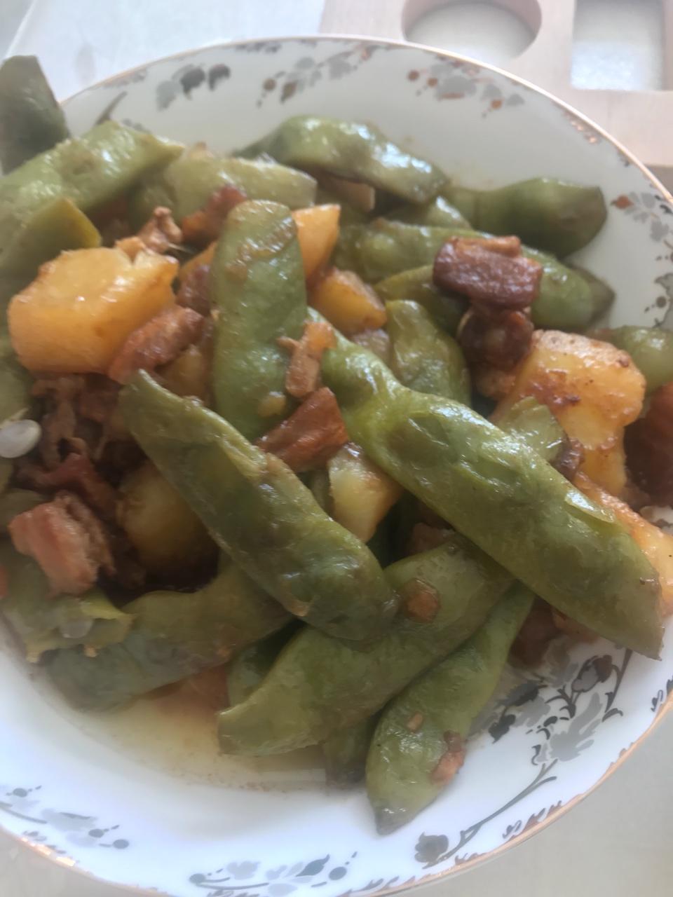 土豆炖豆角