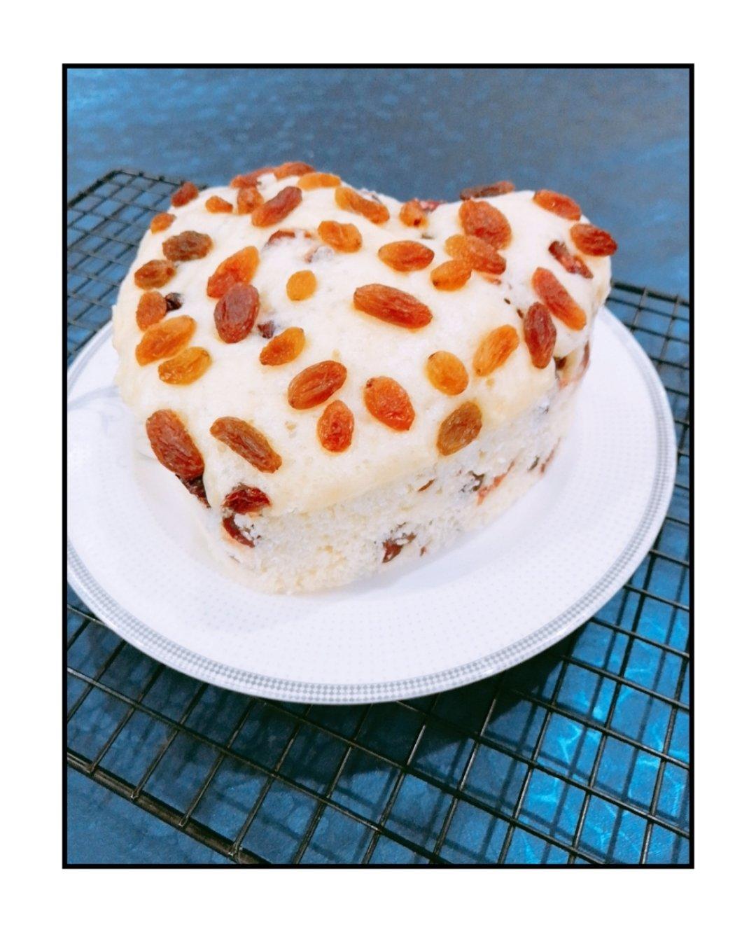 不用揉面，简单易做的——蔓越莓发糕