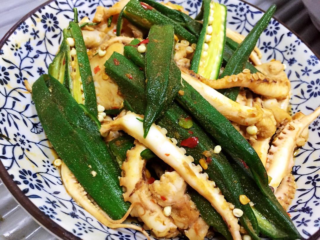秋葵拌八爪鱼的做法