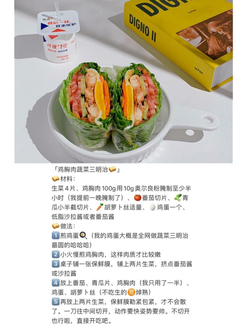 鸡胸肉蔬菜三明治🥪的做法 步骤5