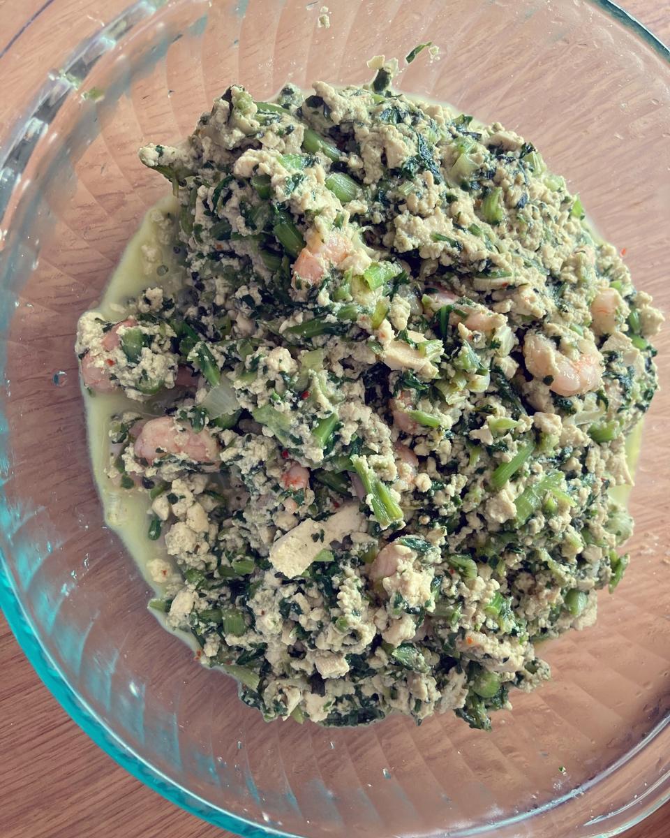 茼蒿小豆腐一五分钟美食