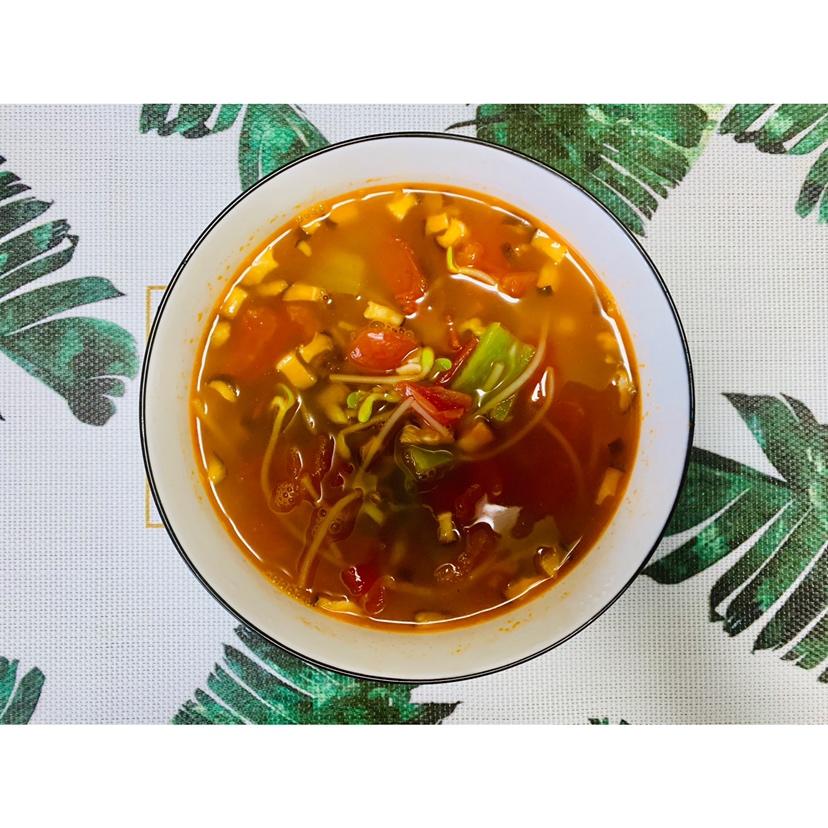 #排毒汤#西红柿豆芽汤