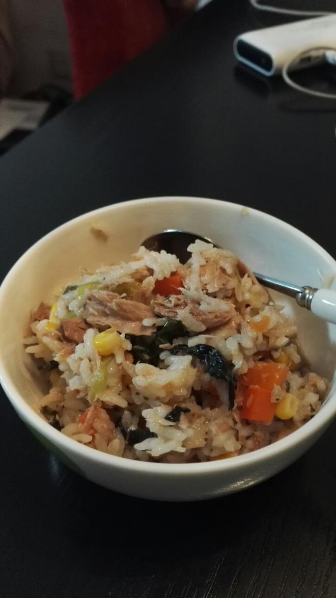 金枪鱼海苔蔬菜焖饭低脂健康电饭煲懒人快手版的做法