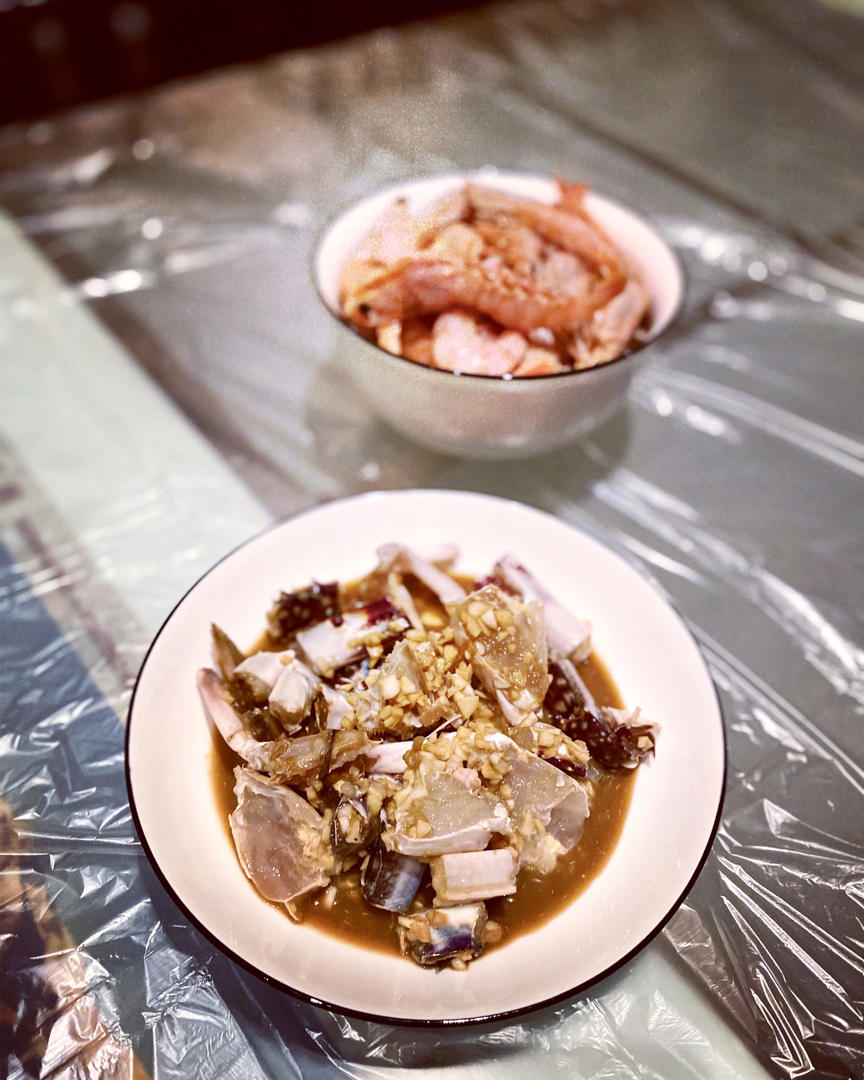 凉拌呛蟹（冷冻生螃蟹版）