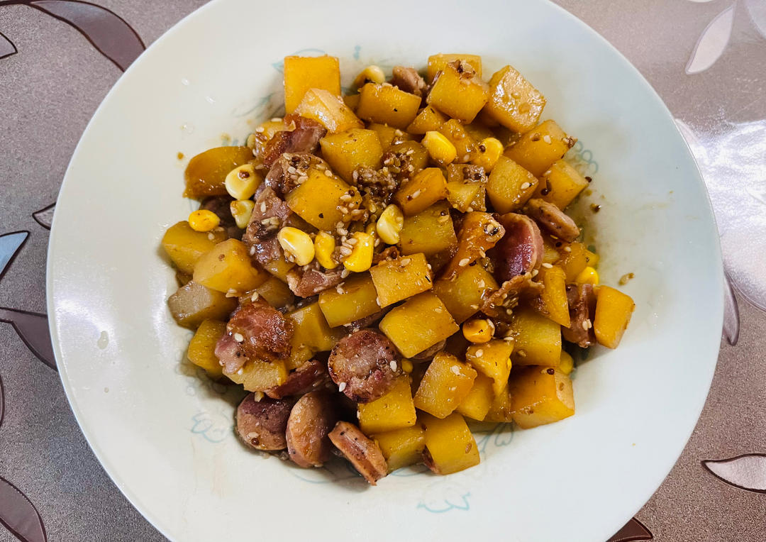 烧烤风味的土豆小香肠