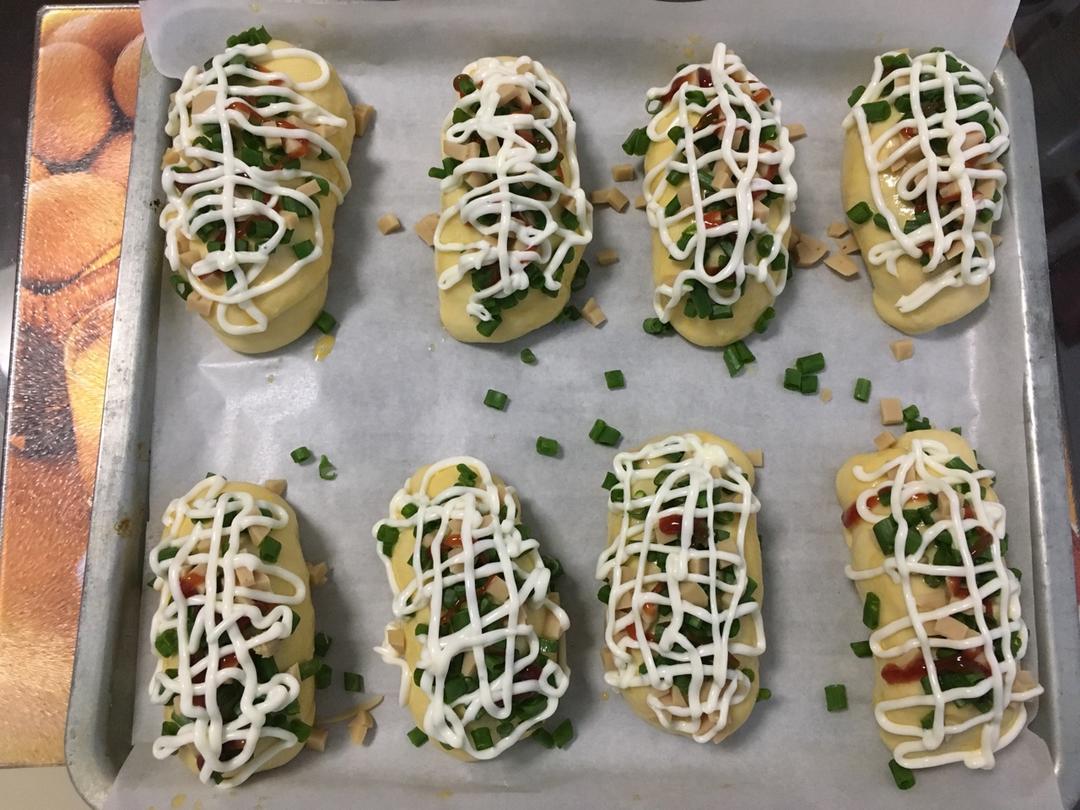 香葱火腿肉松面包