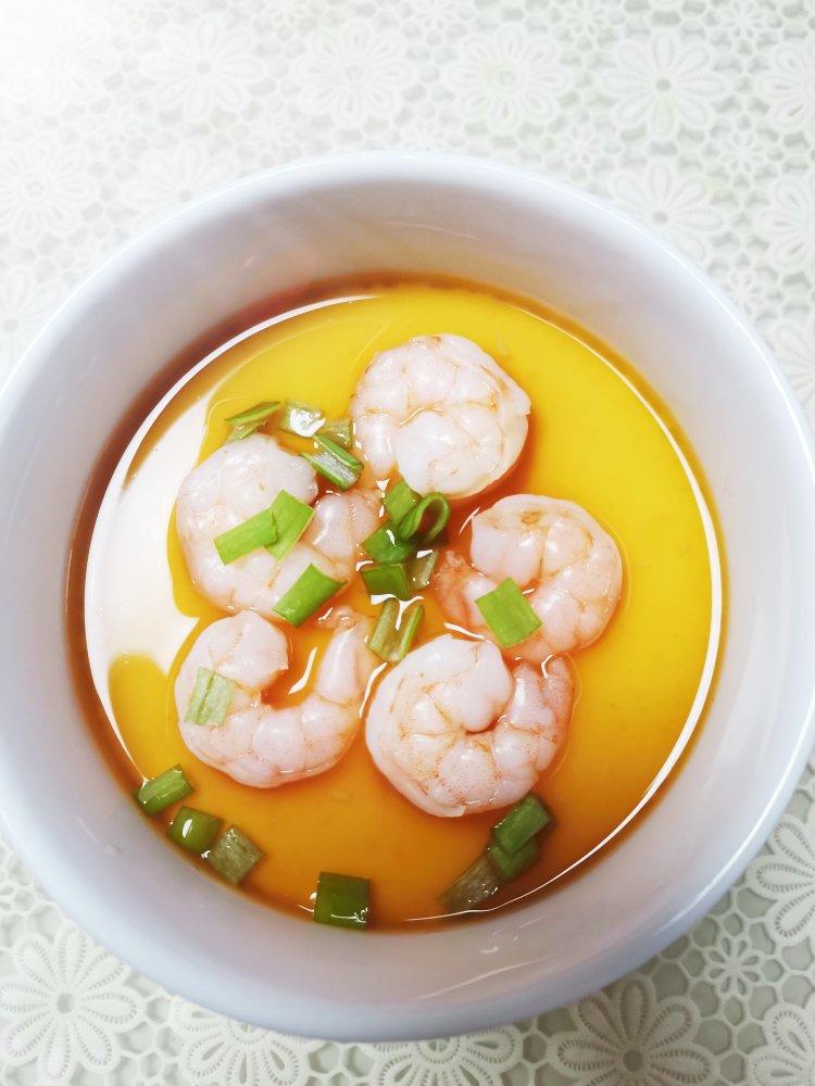 滑嫩的虾仁蛋羹