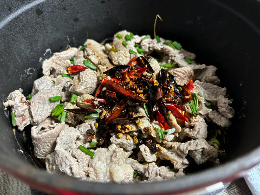 砂锅豆芽牛肉（香辣椒油版）