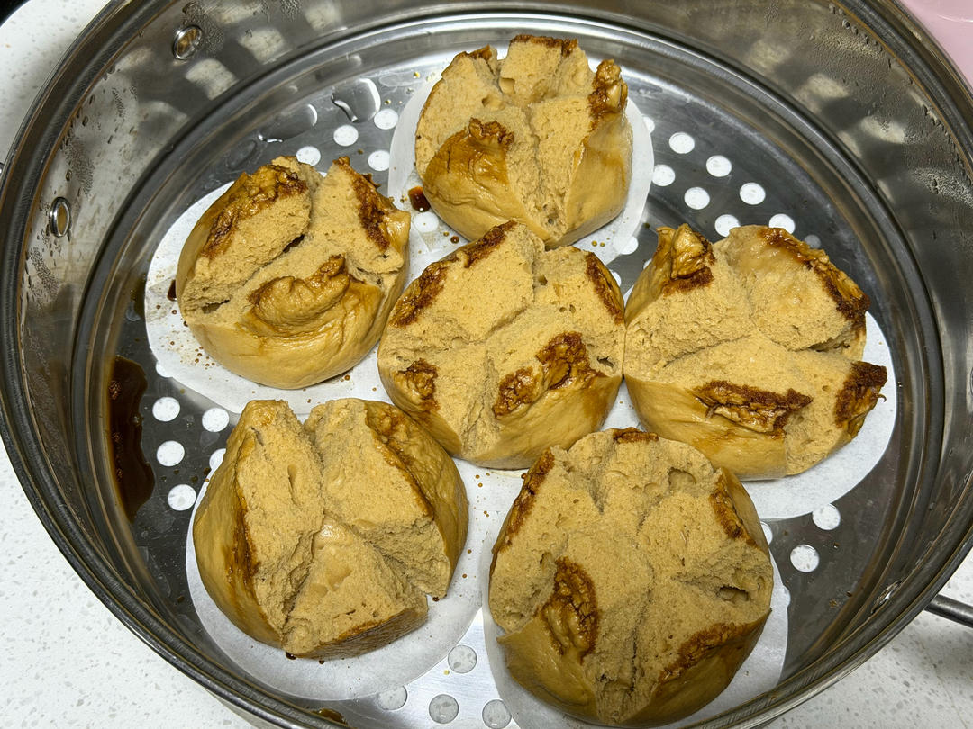 红糖自然开花馒头❗️按步骤来必定成功(ง•̀_•́)ง想偷懒不行哦