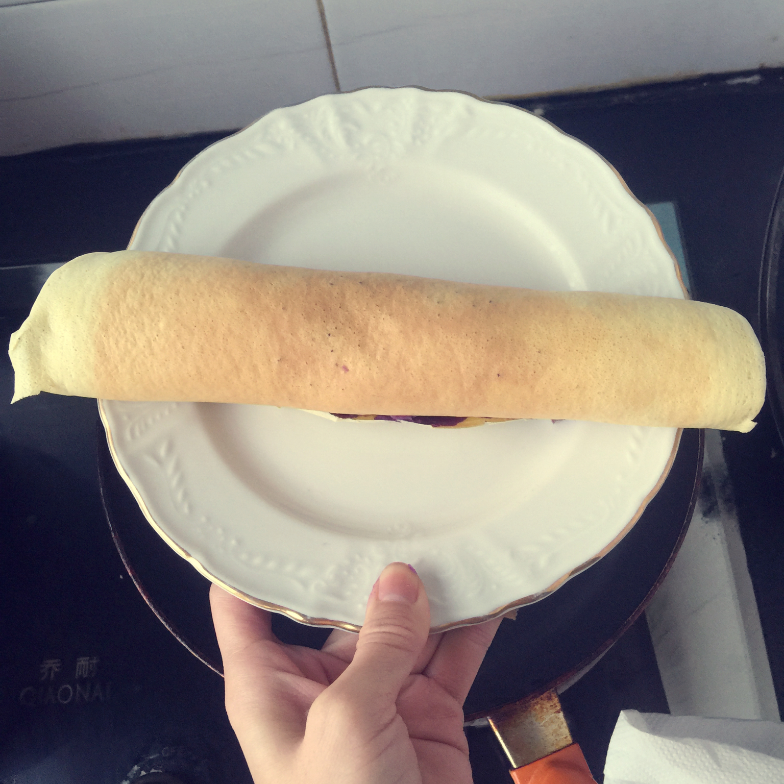 紫薯鸡蛋卷