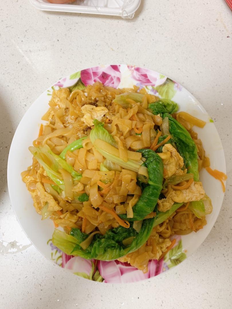 一次就成功的鸡蛋炒河粉