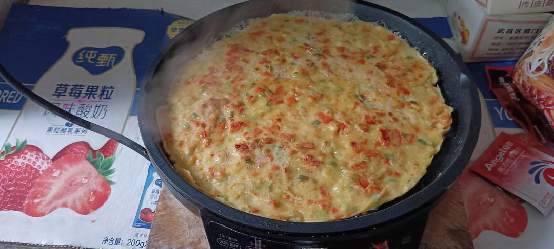 胡萝卜葱花鸡蛋饼