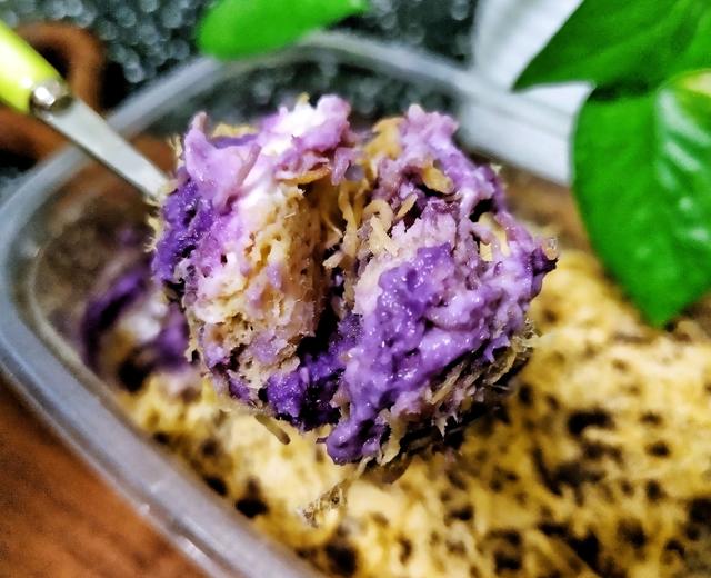 紫薯肉松低碳🍞吐司盒子的做法