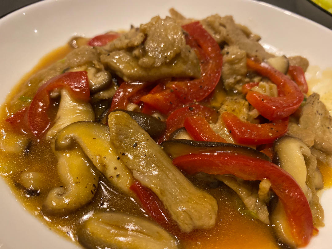 超简单的香菇滑肉片