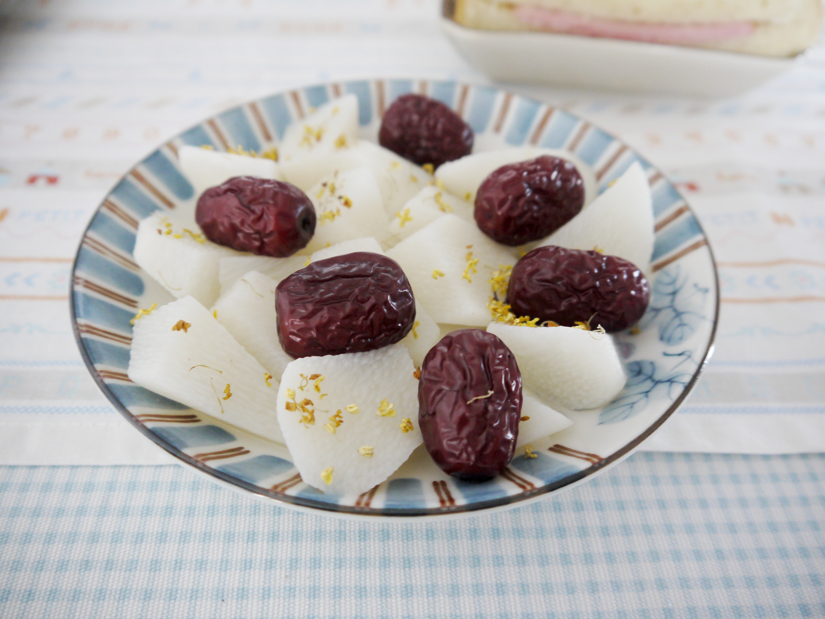 桂花红枣蒸山药