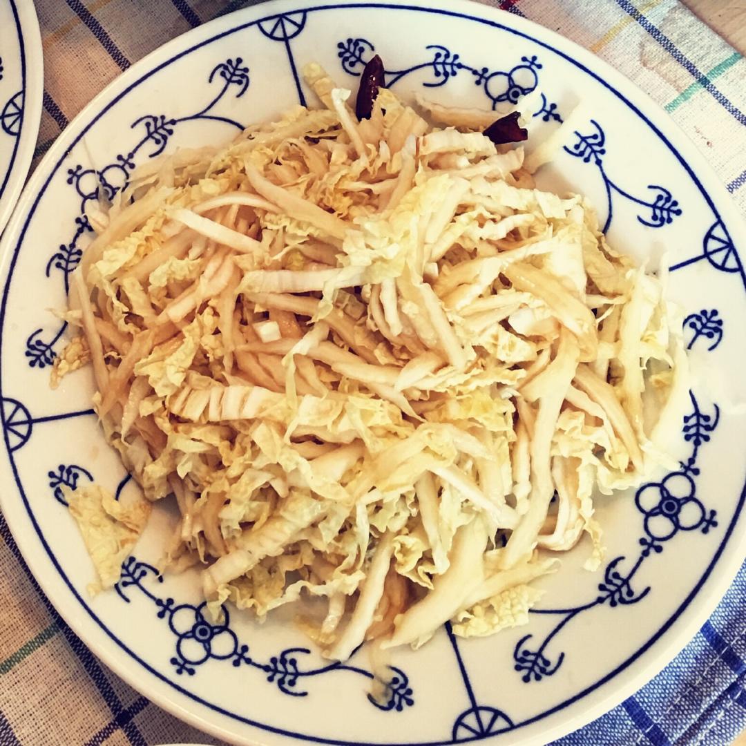 凉拌白菜芯——冬天的小凉菜