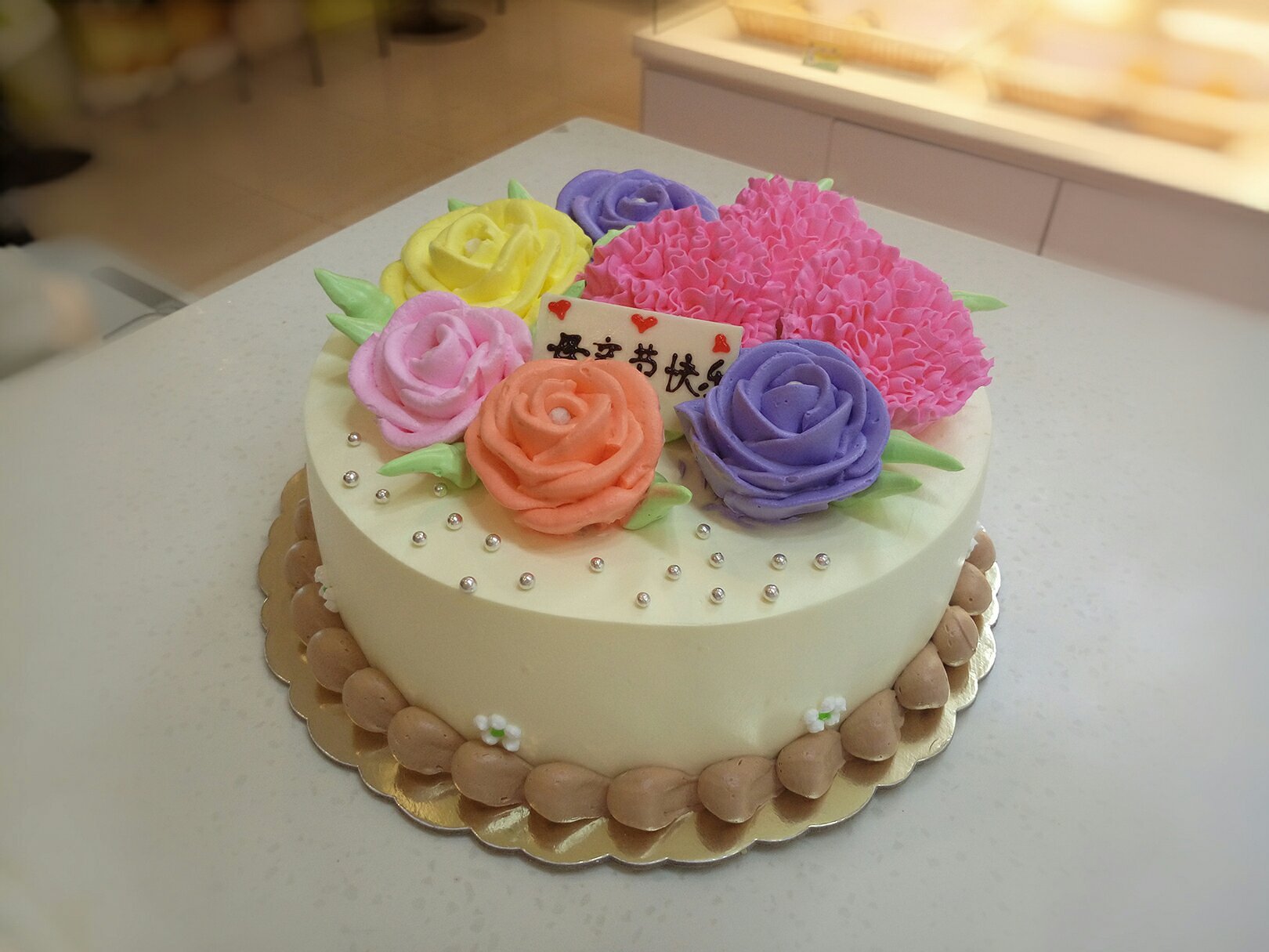 母亲节裱花蛋糕