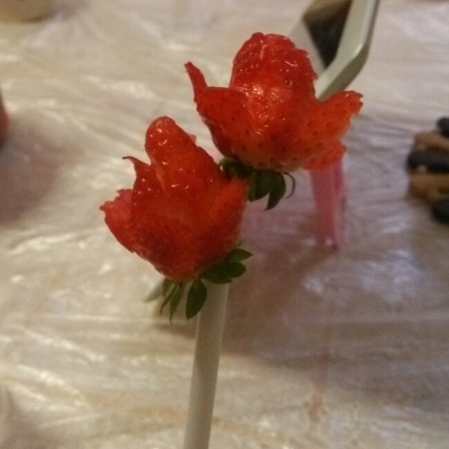 草莓玫瑰花
