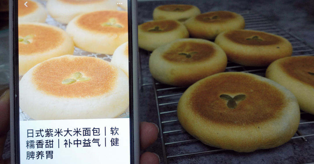 日式紫米大米面包｜软糯香甜｜补中益气｜健脾养胃