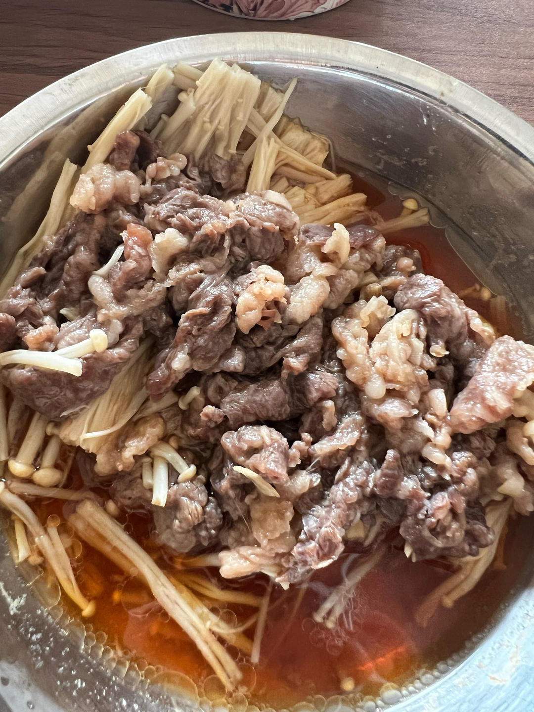 牛肉蒸金针菇