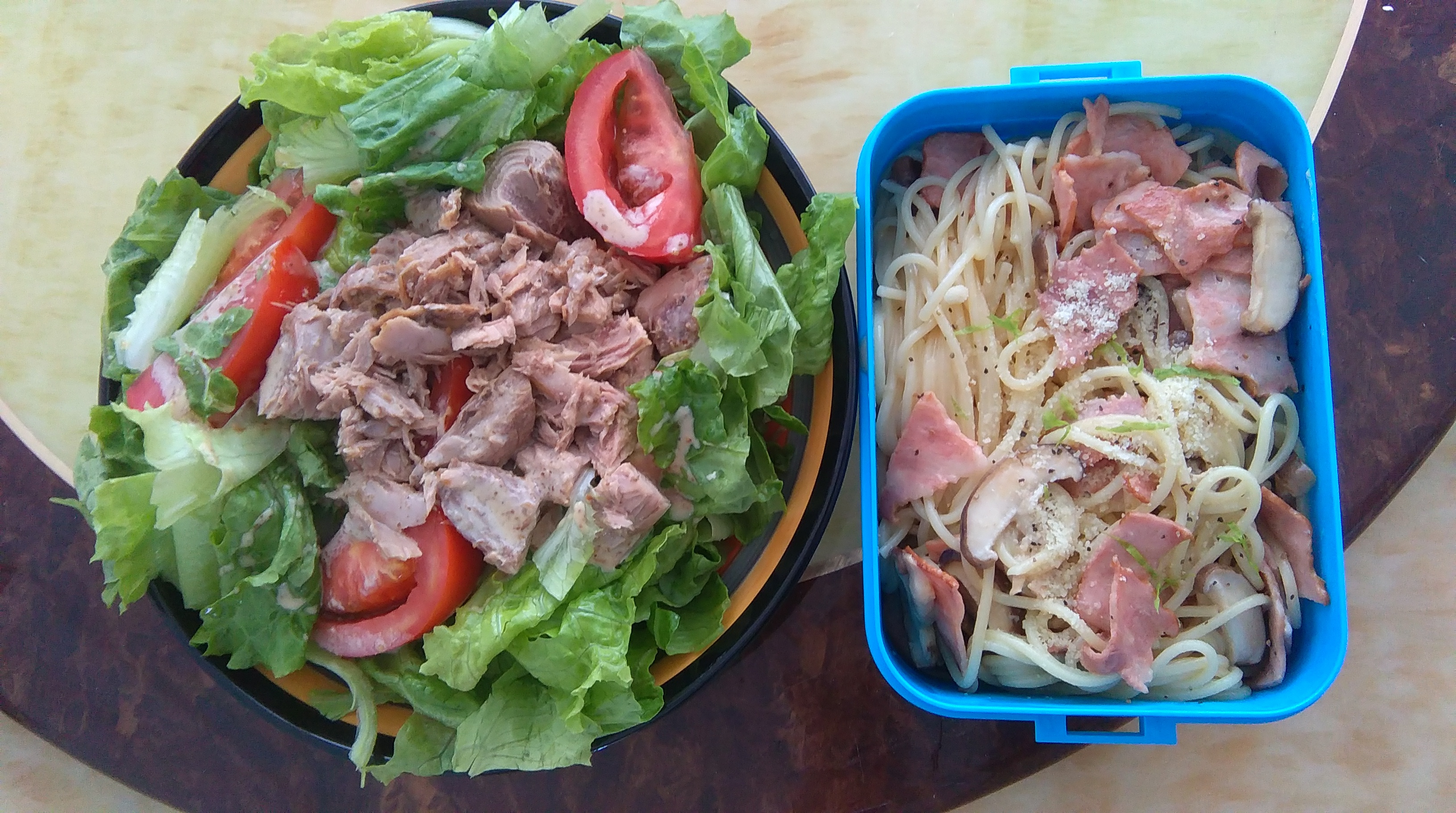 白蘑菇奶油培根意面