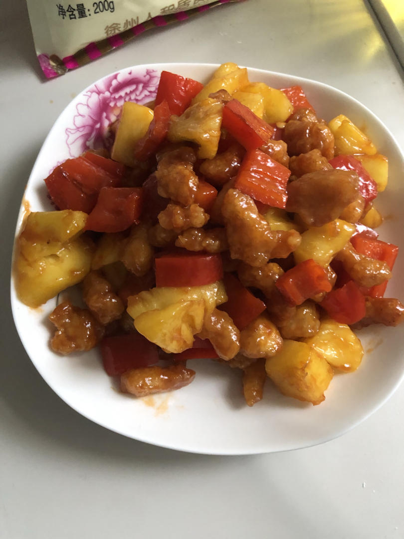 麻麻爱妞宝做的鸡胸肉版菠萝咕噜肉75一上桌秒光巨好吃