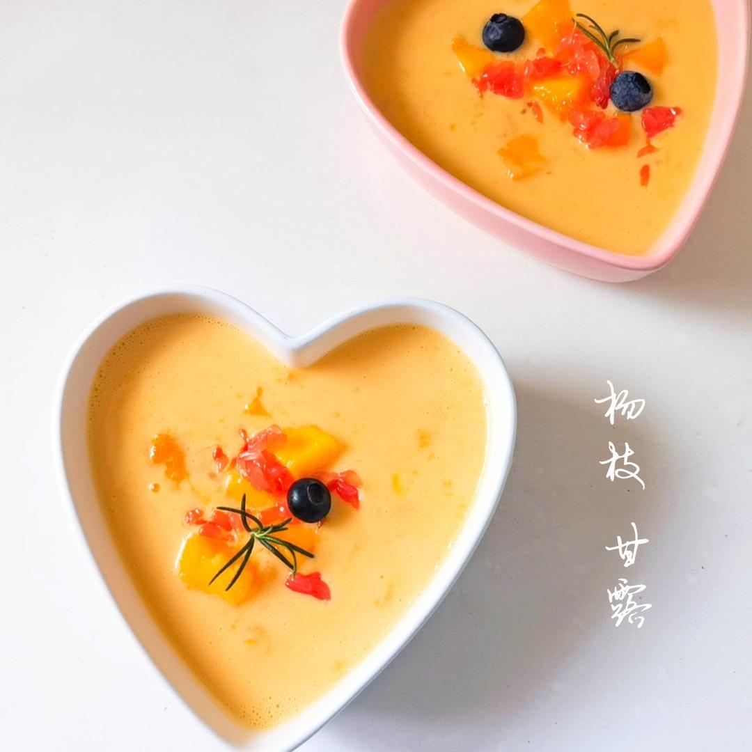 港式甜品——杨枝甘露(芒果西米露)附芒果花切法