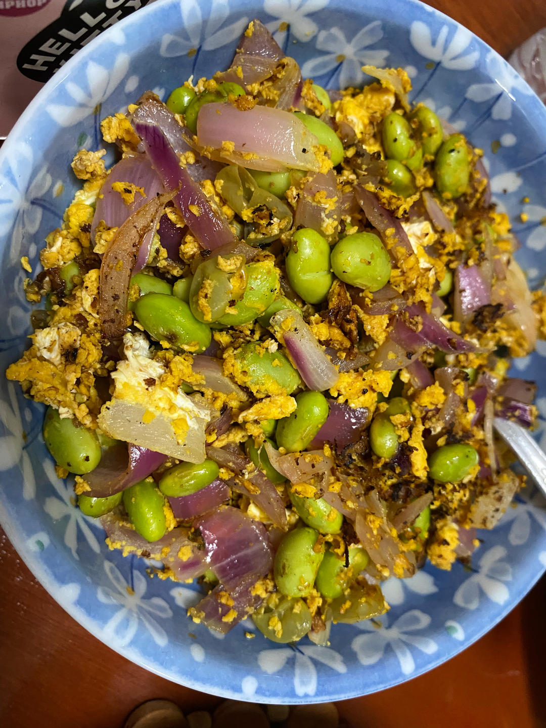 家常小炒—毛豆炒鸡蛋