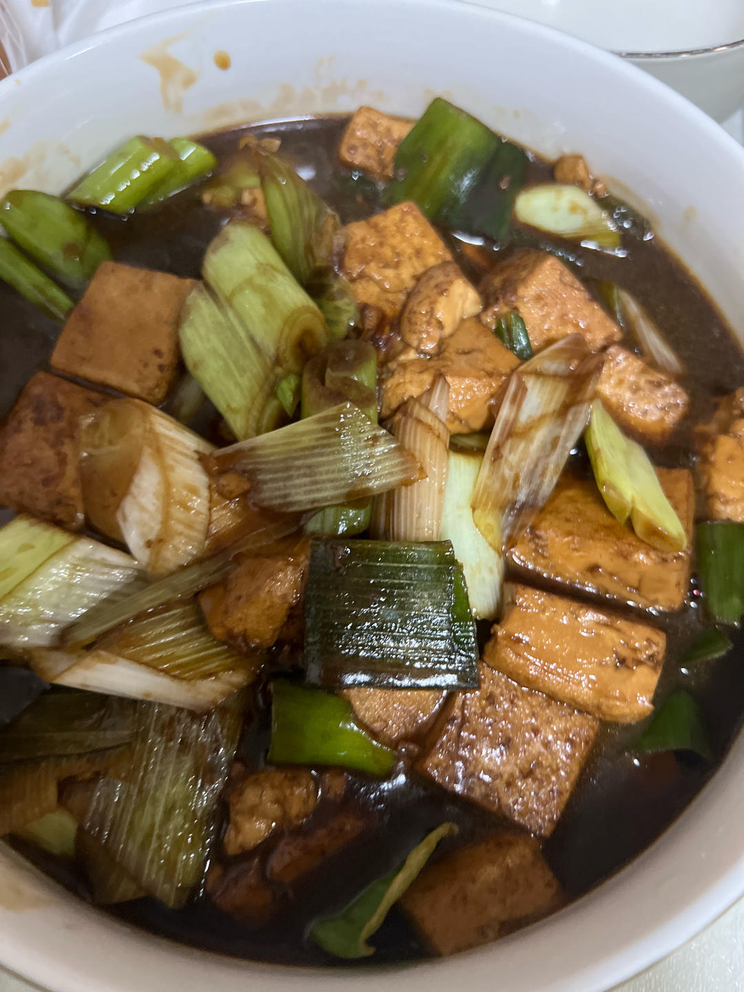 葱烧豆腐
