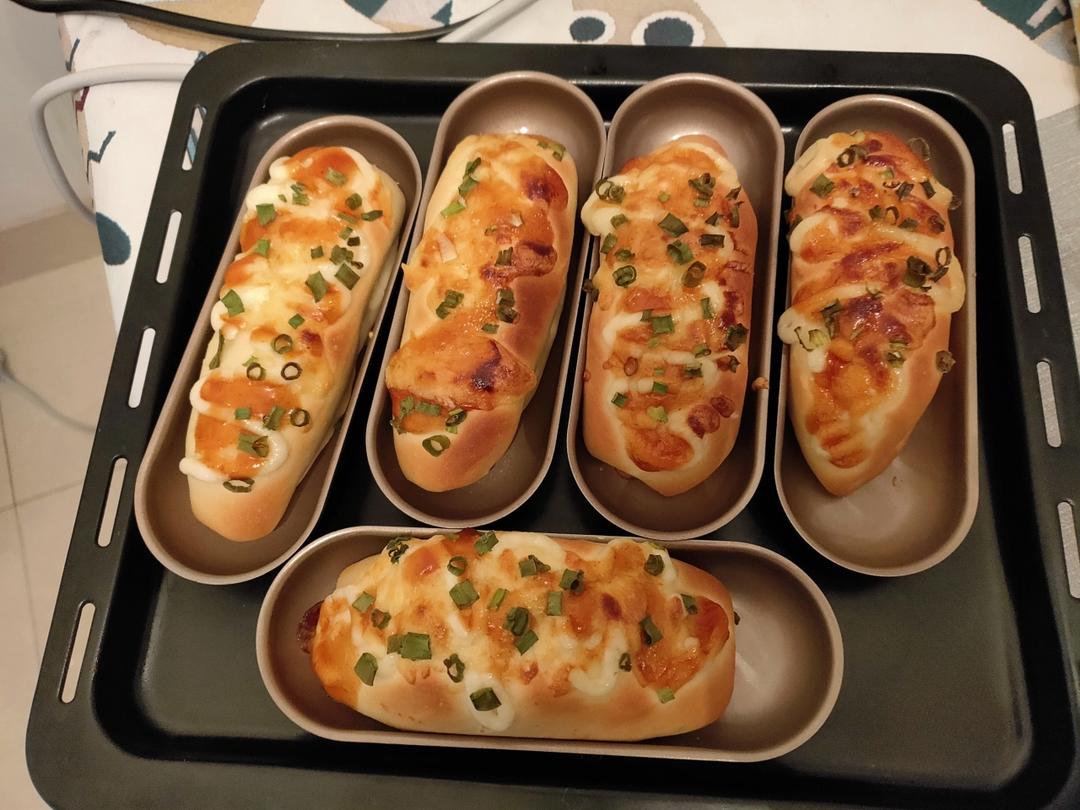 葱香火腿小面包