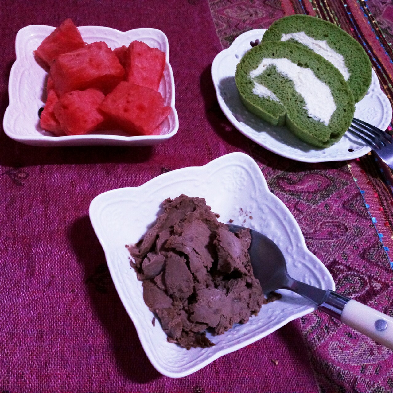 抹茶戚风蛋糕卷