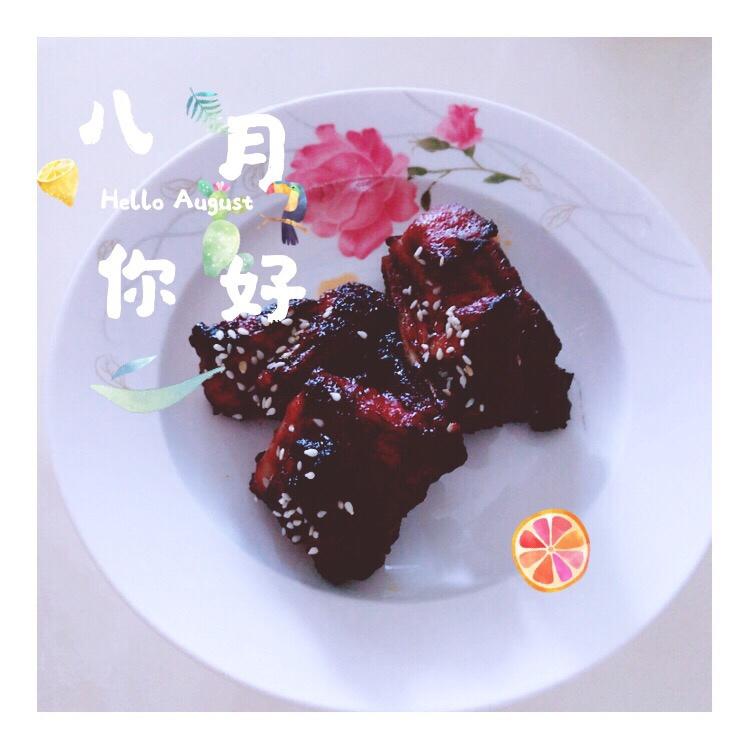韩式辣酱蒜香烤排骨(肉）