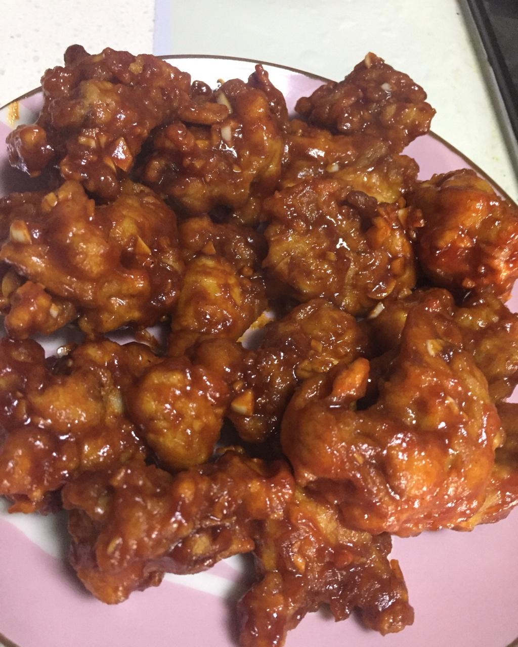 在家吃韩式炸鸡