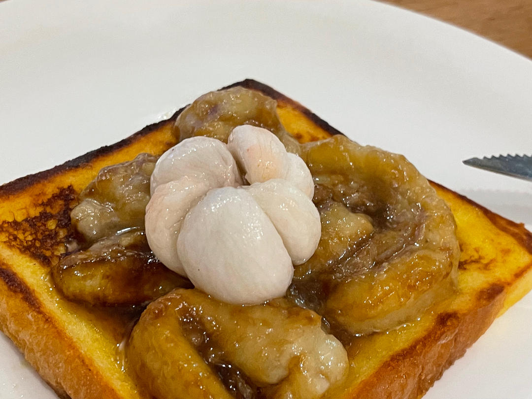 法式吐司配焦糖香蕉