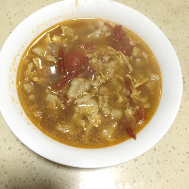 西红柿鸡蛋疙瘩汤