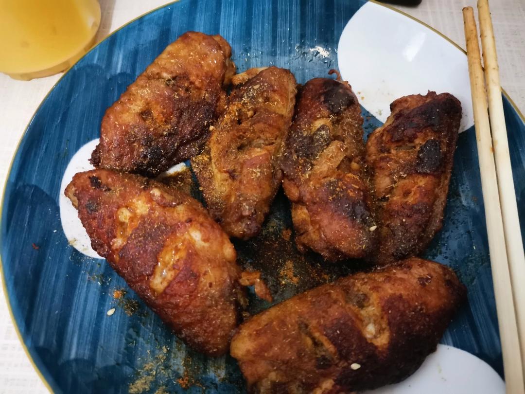 免烤箱❗️好吃到舔手指的蒜香孜然奥尔良鸡翅