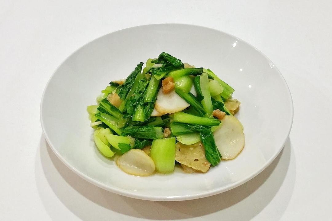 油渣炒青菜的做法