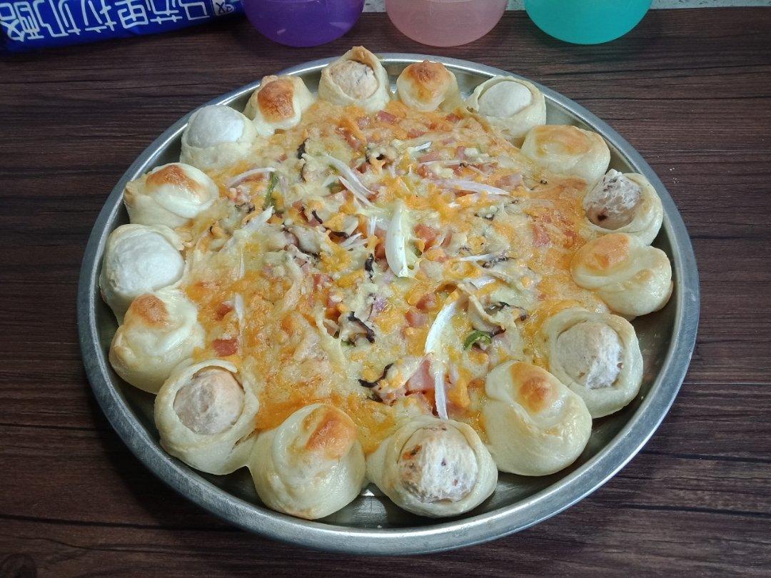 芝心披萨饼底的制作