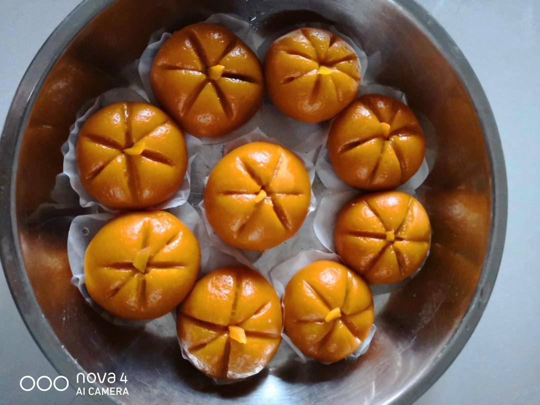 柔软不腻豆沙南瓜饼