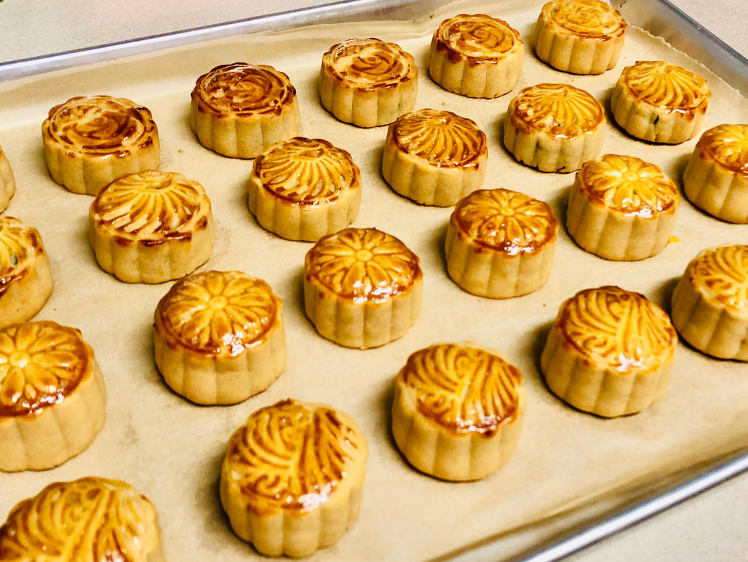 广式月饼！红薯乳酪馅月饼 红豆馅月饼