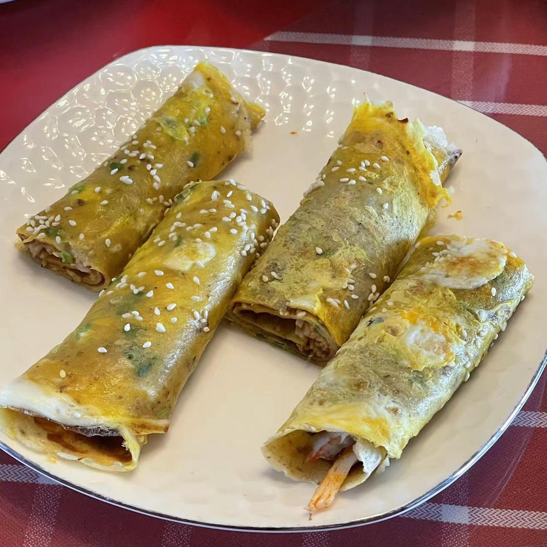 鸡蛋软饼（薄而不破和卖的味道一样细腻好吃！）